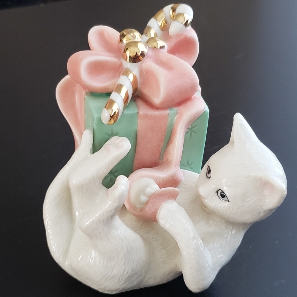 💕Lenox Porcelain Silly Christmas Kitty